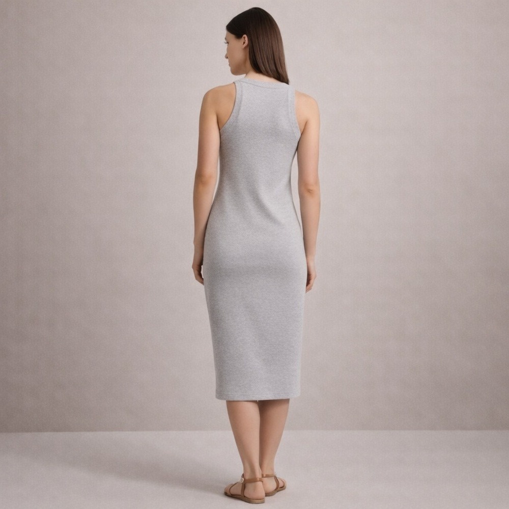 Spanx AirEssentials Soft Tank Dress Heather Gray Midi XS - Picture 2 of 11